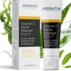YEOUTH Face Cleanser for Face with Vitamin C and Green Tea, Skincare Face Wash 3oz
